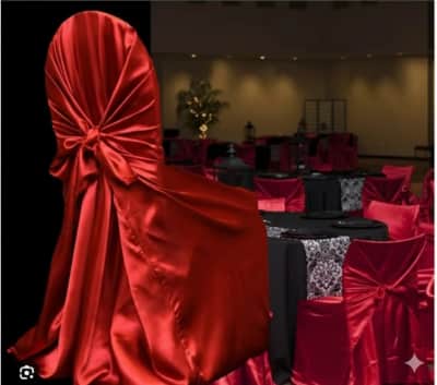 Chair Cover Red Satin - Universal – photo 3 in Kanata