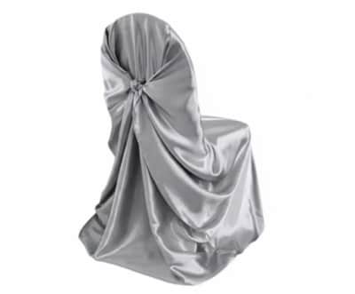 Chair Cover Silver Satin - Universal for rent in Kanata