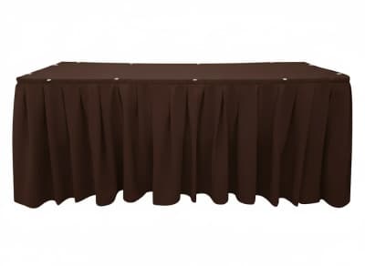 Table Skirt Chocolate Polyester 17 foot for rent in Kanata