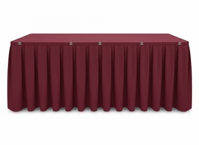 Table Skirt Burgundy Polyester 17 foot for rent in Kanata
