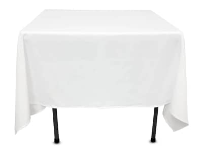 White Tablecloth 70 x 70 inch Square Polyester for rent in Orléans