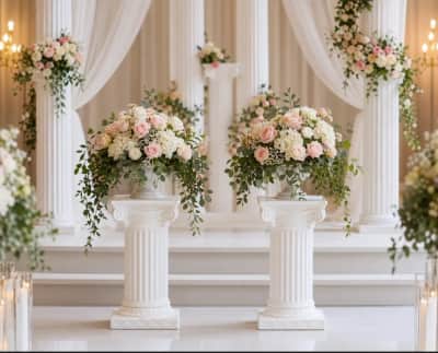 Wedding Pillars - 24” high & 12” base (pair) for rent in Kanata