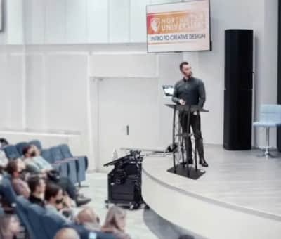 Black Steel Podium Lectern for rent in Kanata