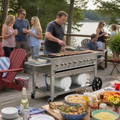 Propane BBQ 4 Ft Commercial  thumbnail Party-Event 1/2