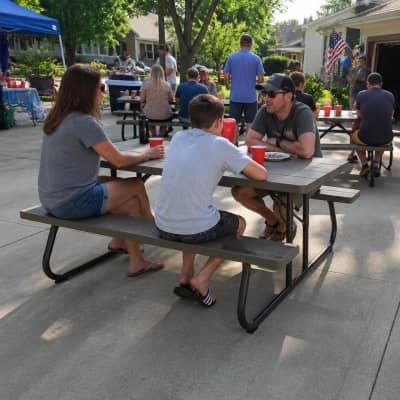 Folding Plastic 6 ft Picnic Table thumbnail Party-Event 1/4