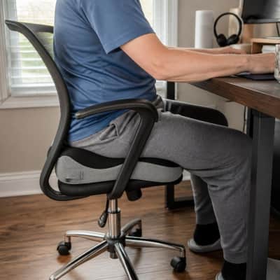 Memory Foam Cushion for Back, Sciatica, and Tailbone Relief  thumbnail Medical-Accessories 1/4