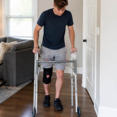 Folding Aluminum Walker with Wheels thumbnail Medical-Accessories 1/3