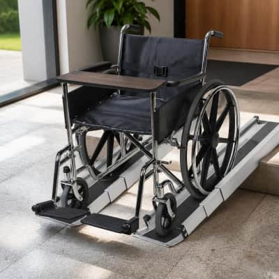 Portable Non-Skid Wheelchair Ramp Tracks thumbnail Medical-Accessories 1/5
