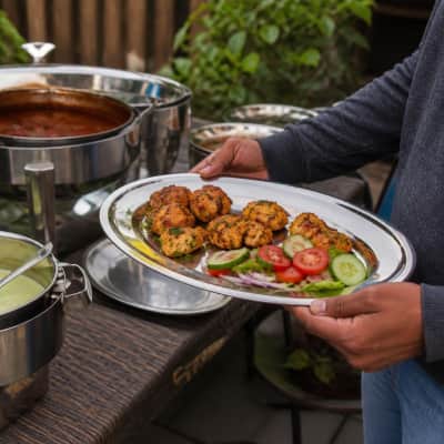 Stainless Steel 16 inch Tray / Platter Oval thumbnail Party-Event 2/3