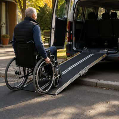 8’ Portable Aluminum Wheelchair Ramp thumbnail Medical-Accessories 2/4