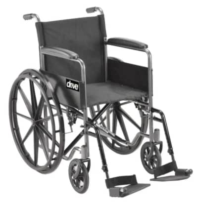 Drive 18" Folding Wheelchair with Swing Away Footrests – photo 2 in Kanata