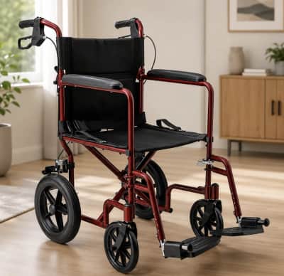 Folding Wheelchair with 12” Wheels, 300lbs Capacity for rent in Ottawa