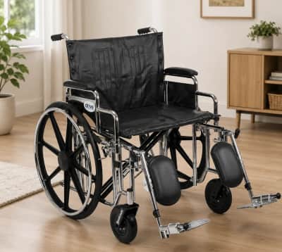 Heavy Duty Wheelchair, 24” Seat, 500 lbs Capacity for rent in Ottawa