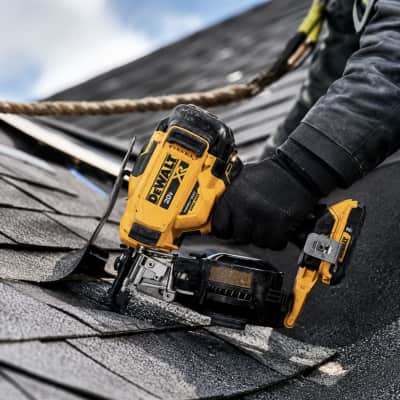 Dewalt - 20v Max 15 Degree Cordless Coil Roofing Nailer for rent in Nepean