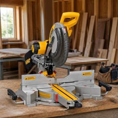 Dewalt 12-inch Sliding Compound Miter Saw, Double Bevel thumbnail Equipment-Tools 1/7