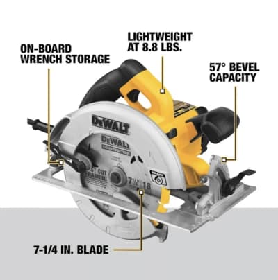 DEWALT 7-1/4 Inch Circular Saw Electric Brake – photo 3 in Orléans
