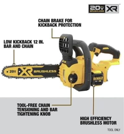 DEWALT 20V MAX XR 12-Inch Cordless Chainsaw – photo 3 in Orléans
