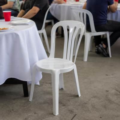 Bistro Chair - White Plastic thumbnail Party-Event 2/3
