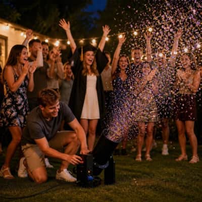 Confetti Cannon Launcher - VEVOR 1500W Electric thumbnail Party-Event 7/7
