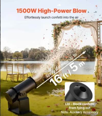 Electric Confetti Cannon - VEVOR 1500W – photo 2 in Arnprior
