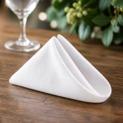 Napkin White Polyester 20 x 20 thumbnail Party-Event 1/2
