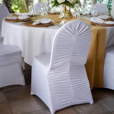 Chair Cover - Milan White Spandex thumbnail Party-Event 1/2