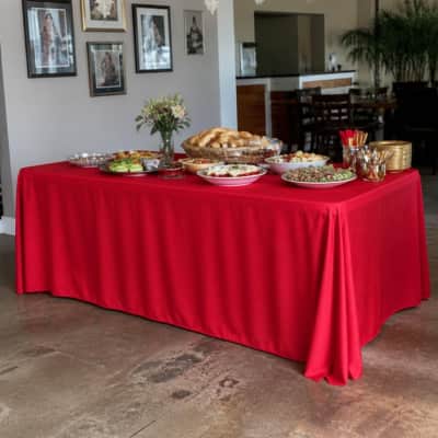Tablecloth Red Satin 90 x 156 inch Rectangle thumbnail Party-Event 1/3