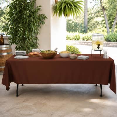Tablecloth Chocolate Polyester 53 x 120 inch Rectangle thumbnail Party-Event 1/3