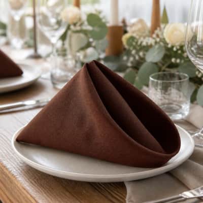 Napkin Chocolate Polyester 20 x 20 thumbnail Party-Event 1/2