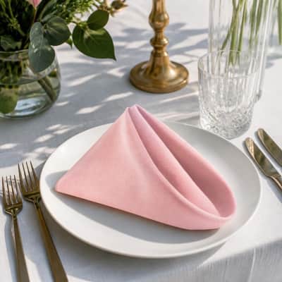 Napkin Blush Polyester 20 x 20 thumbnail Party-Event 1/2