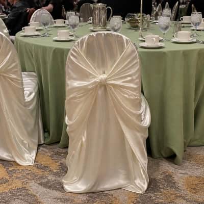 Chair Cover Ivory Satin - Universal thumbnail Party-Event 1/5