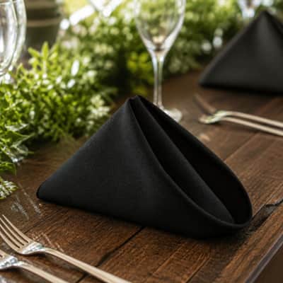Black Polyester Napkin thumbnail Party-Event 1/2