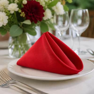 Red Polyester Napkin thumbnail Party-Event 1/2