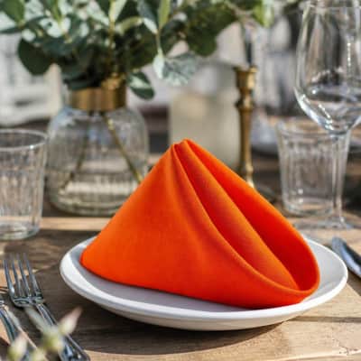 Orange Polyester Napkin thumbnail Party-Event 1/2