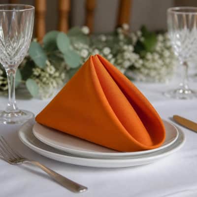 Burnt Orange Polyester Napkin thumbnail Party-Event 1/2
