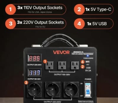 VEVOR 6000VA Step Up Down Voltage Transformer – photo 2 in Kanata