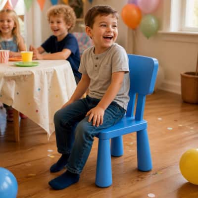 Kids Plastic Chair - Multi Color thumbnail Party-Event 1/4