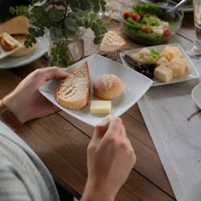 Square Modern Bread Plate - 5" ( Please Select By Dozen ) thumbnail Party-Event 1/4