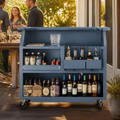 Portable Beverage Bar on Wheels thumbnail Party-Event 1/3