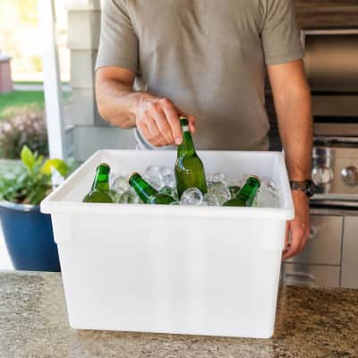 Beer / Food Storage Tub - White Plastic ( Medium ) thumbnail Party-Event 1/4
