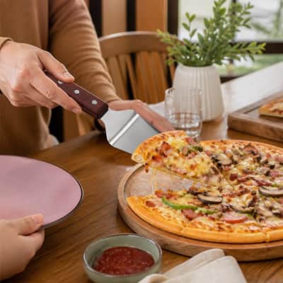 Cake / Pizza Stainless Server With Wooden Handle thumbnail Party-Event 1/3