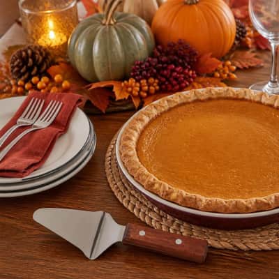 Cake / Pizza Stainless Server With Wooden Handle thumbnail Party-Event 2/3