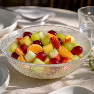 10" Frosted Plastic Salad / Snack Bowl  thumbnail Party-Event 1/4
