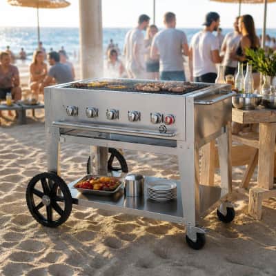 3 Ft Propane Commercial Grade BBQ thumbnail Party-Event 3/4