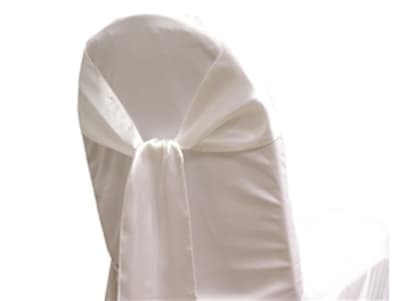 Chair Sash - Satin - White