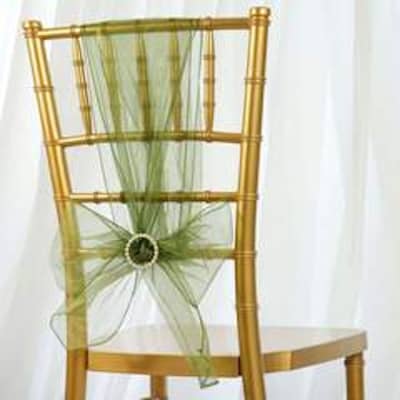 Chair Sash - Organza - Willow Green