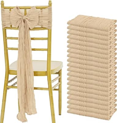 Chair Sash Light Brown Cheesecloth