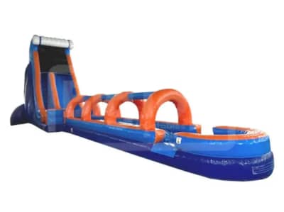 26' Wave Screamer Water Slide With Slip N Splash And Pool