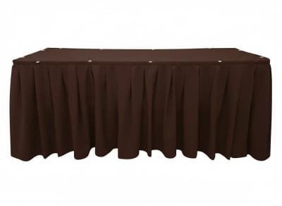 Table Skirt Chocolate Polyester 17 foot