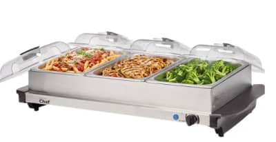 Triple Tray Electric Buffet Food Warmer